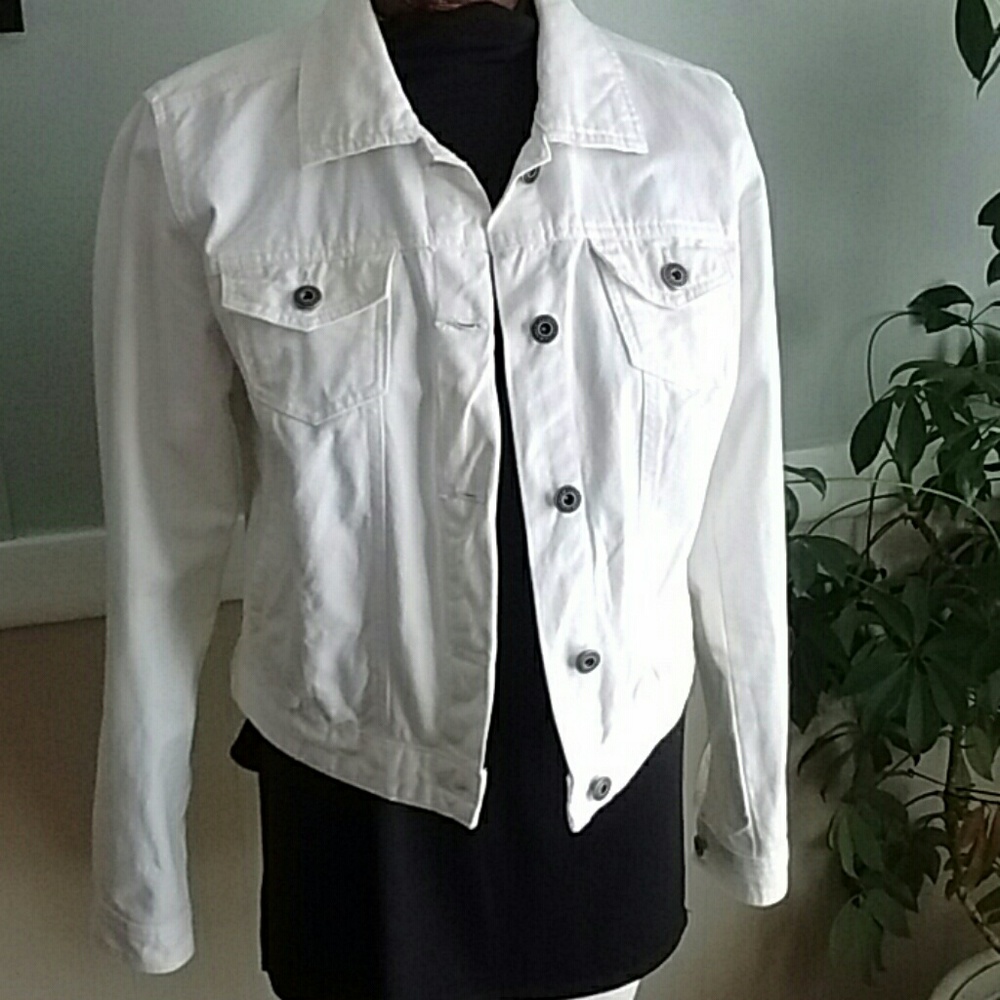 White Jean Jacket NWOT